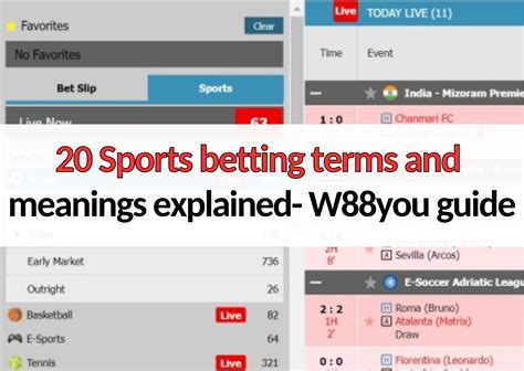 Sports Betting Terms and Their Meanings Explained .